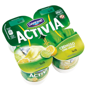 Yogur Activia cremoso sabor lima-limón Danone