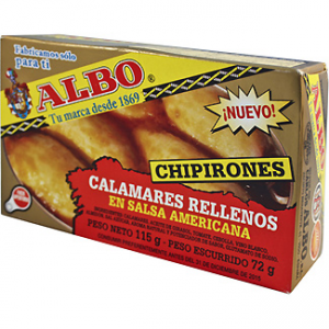 Chipirones rellenos en salsa americana Albo