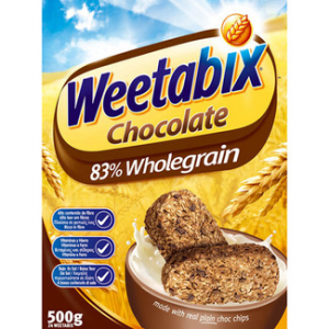 Bloques de cereales integrales con chocolate Weetabix