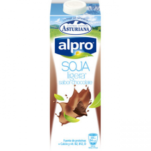 Bebida de soja ligera sabor chocolate Asturiana Alpro