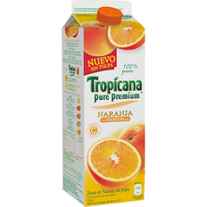 Zumo de naranja original con pulpa Pure Premium Tropicana