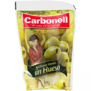 Aceitunas verdes manzanilla deshuesadas Carbonell