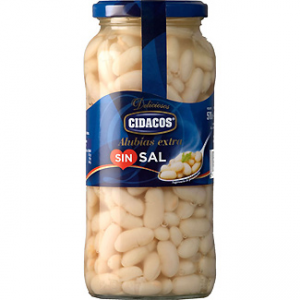 Alubias blancas cocidas extra baja en sal Cidecos