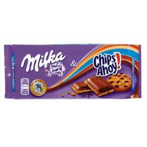 Chocolate con leche + chips ahoy Milka