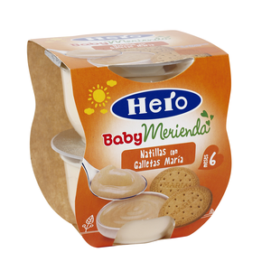 Merienda natilla-galleta Hero Baby