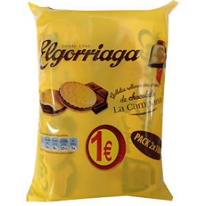 Galletas rellenas con crema de chocolate La Campana Elgorriaga