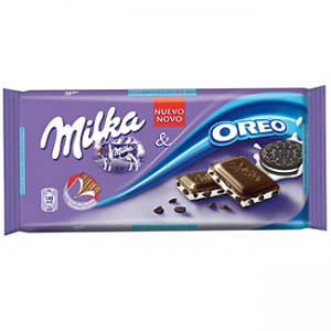 Chocolate con leche relleno de galletas Oreo Milka