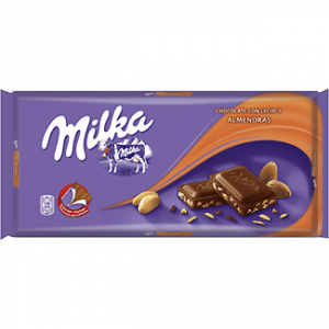 Chocolate con leche y almendras Milka