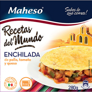 Enchilada mexicana de pollo tomate y queso Maheso