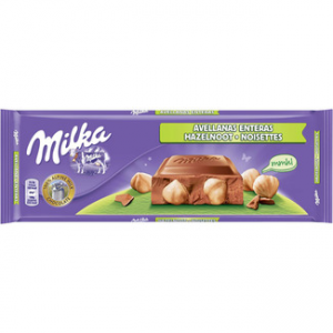 Chocolate con leche y avellanas enteras Milka
