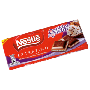 Chocolate extrafino relleno cookies & cream Nestlé