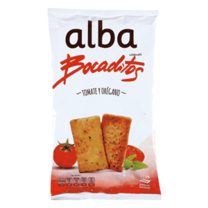 Bocadito de pan tomate y oregano Alba