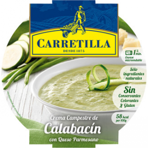 Crema campestre de calabacín con queso parmesano Carretilla
