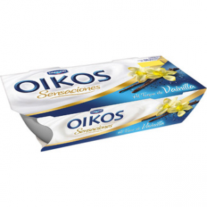 Yogur griego Oikos Sensaciones al toque de vainilla Danone