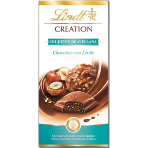 Chocolate con leche relleno de praliné y trocitos Creation Lindt