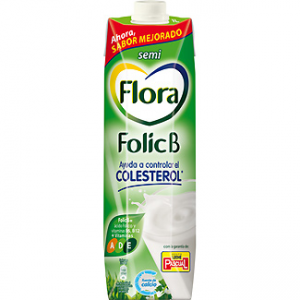 Leche semidesnatada Folic B Flora