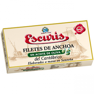 Filetes de anchoa en aceite de oliva del cantabrico ESCURIS