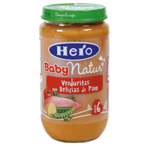 Verduritas con delicias de pavo Hero Baby
