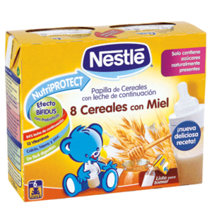 Papilla liquida 8 cereales miel Nestlé