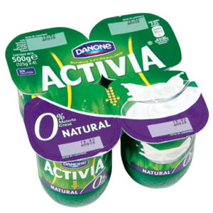 Yogur Activia natural desnatado 0% M.G. Danone