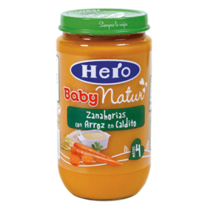 Zanahorias con arroz en caldito Hero Baby