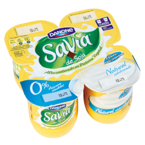 Yogur soja natural edulcorado SAVIA Danone