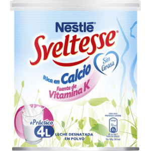 Leche desnatada en polvo rica en calcio Sveltesse Nestlé