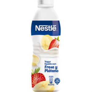 Yogur líquido con fresa y plátano Nestlé