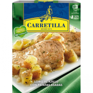 Lomo al ajillo con patatas asadas Carretilla