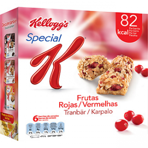 Barritas SPECIAL K de cereales con frutas rojas Kellogg's