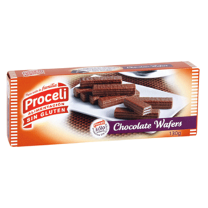 Wafer chocolate Sin gluten Proceli