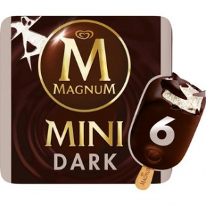 Helado de vainilla con chocolate negro Magnum Mini Dark Frigo
