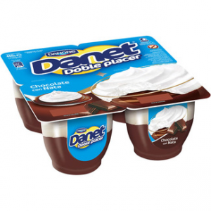 Danet Doble placer natillas de chocolate con nata Danone