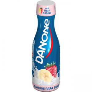 Yogur líquido sabor fresa y plátano Danone