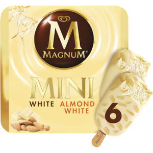 Helado de vainilla Magnum Mini White y Almond White