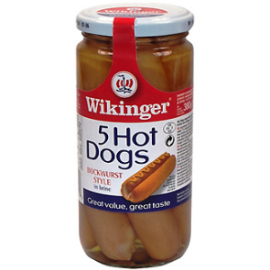 Salchichas bockwurst hot dogs Wikinger