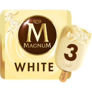 Helado de vainilla con chocolate blanco Magnum White Frigo