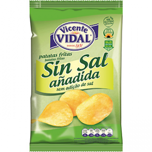Patatas fritas artesanales bajas en sal con aceite de girasol Vicente Vidal