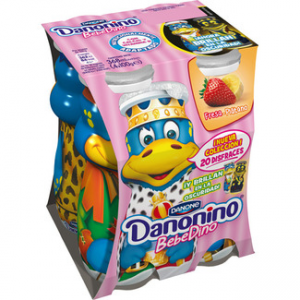 Danonino Bebedino petit líquido sabor plátano y fresa Danone