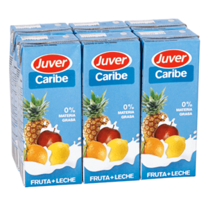 Bebida de frutas con leche caribe Juver