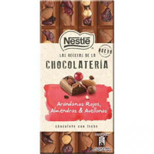 Chocolate con leche arándanos rojos almendras y avellanas Nestlé