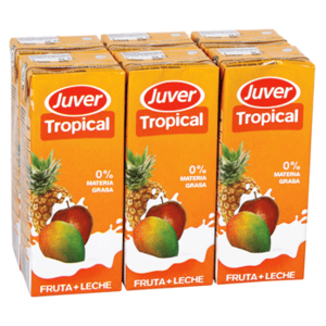 Bebida de frutas con leche tropical Juver