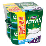Yogur Activia bifidus natural 0% edulcorado Danone
